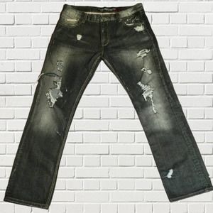 Mens Ripped Jeans Denim 36 Torn Bleached THE HERITAGE by AMERICA 1776